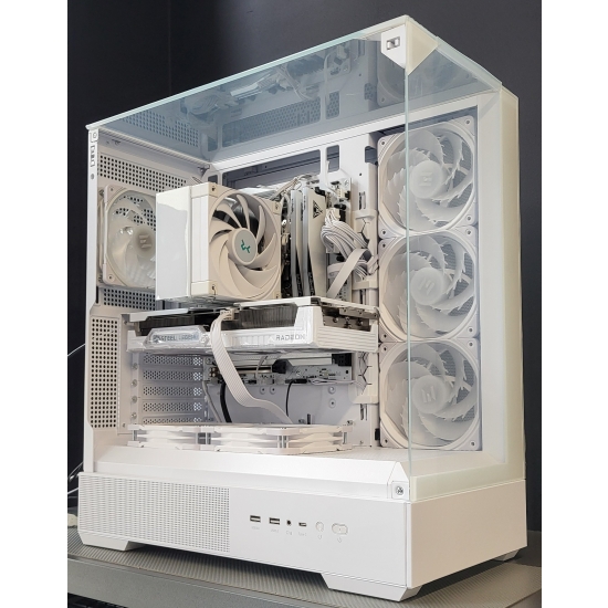 Komputer do gier Prism AMD Ryzen 5 9600X 32GB DDR5 RX 9060 XT 16GB 1TB 650W  W11Pro biała